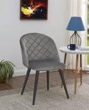 Load image into Gallery viewer, 2er Set Esszimmerstuhl aus Stoff Samt Stuhl Retro Design Polsterstuhl mit Rückenlehne Metallbeine Farbauswahl Duhome 8052B