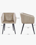 Load image into Gallery viewer, Esszimmerstuhl aus Stoff (Samt) Farbauswahl Retro Design Stuhl mit Rückenlehne Sessel Metallbeine Duhome 8065