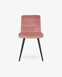 Load image into Gallery viewer, 2er Set Esszimmerstuhl aus Stoff Samt Farbauswahl Stuhl Retro Design Polsterstuhl mit Rückenlehne Metallbeine Duhome 8043B