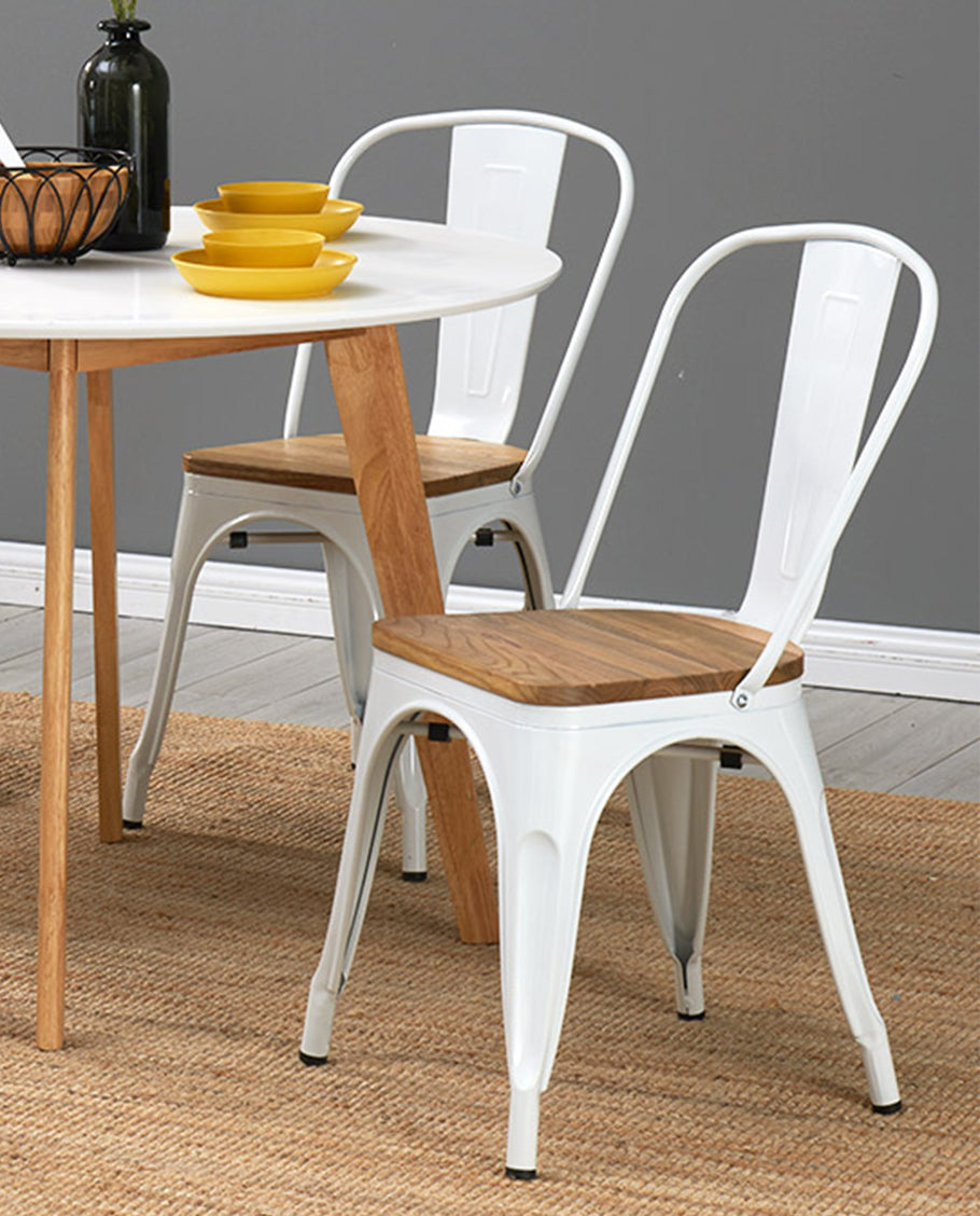 1x Esszimmerstuhl / Stuhl aus Metall / Eisen Farbauswahl Küchenstuhl Stapelbar, Robust & Zeitlos Duhome 666