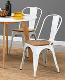 Load image into Gallery viewer, 1x Esszimmerstuhl / Stuhl aus Metall / Eisen Farbauswahl Küchenstuhl Stapelbar, Robust & Zeitlos Duhome 666