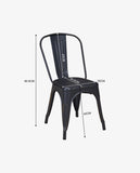 Load image into Gallery viewer, 1x Esszimmerstuhl / Stuhl aus Metall / Eisen Farbauswahl Küchenstuhl Stapelbar, Robust & Zeitlos Duhome 666