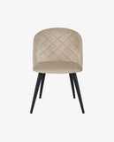 Load image into Gallery viewer, 2er Set Esszimmerstuhl aus Stoff Samt Stuhl Retro Design Polsterstuhl mit Rückenlehne Metallbeine Farbauswahl Duhome 8052B