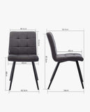 Load image into Gallery viewer, 2er Set Esszimmerstuhl aus Stoff Samt Farbauswahl Stuhl Retro Design Polsterstuhl mit Rückenlehne Metallbeine Duhome 8043B