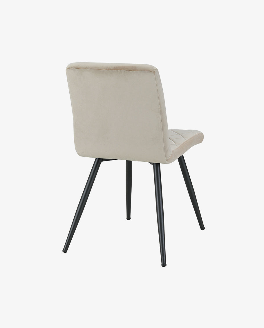 Esszimmerstuhl aus Stoff Samt Farbauswahl Stuhl Retro Design Polsterstuhl mit Rückenlehne Metallbeine Duhome 8043L