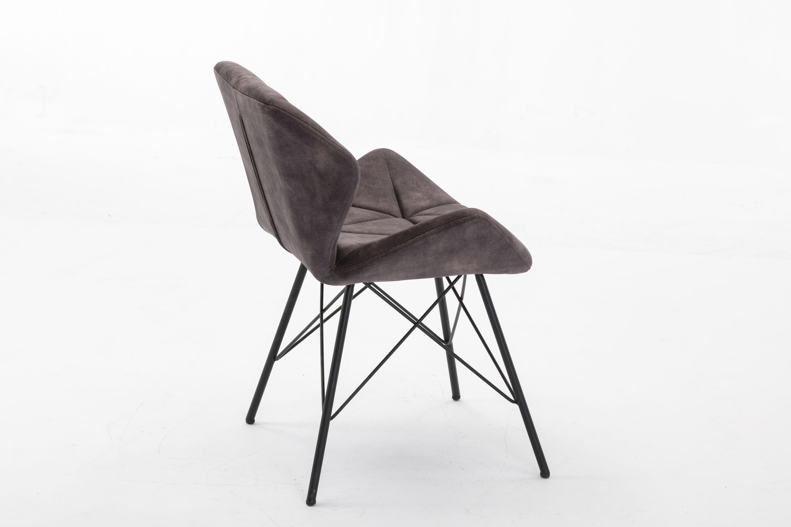 Duhome 2er Set Esszimmerstuhl Küchenstuhl Metallbeine Konferenzstuhl Besucherstuhl Retro 622J Vintage