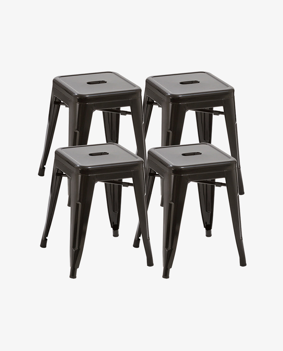 Duhome Eisen / Metall Hocker Höhe 46 cm Arbeitshocker Stapelbar und Robust Industry Design Farbauswahl 665A