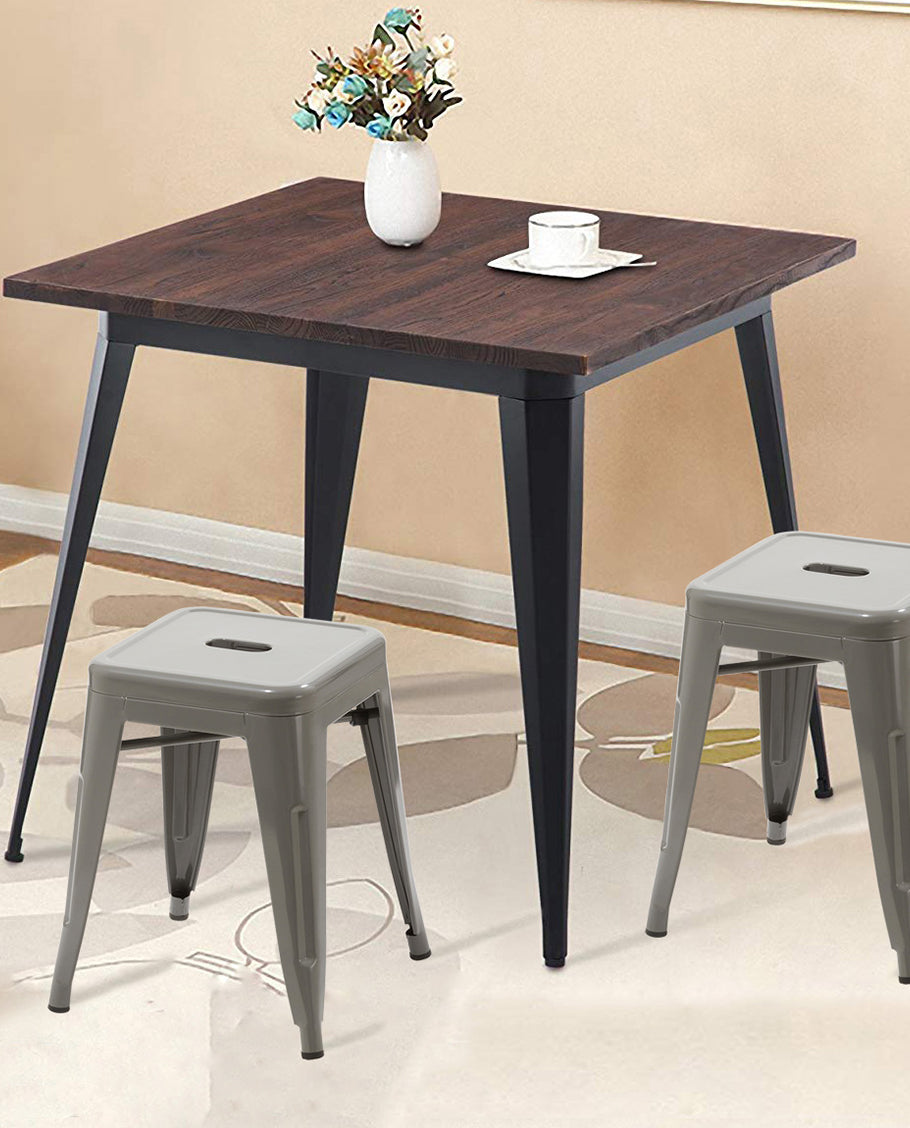 Duhome Eisen / Metall Hocker Höhe 46 cm Arbeitshocker Stapelbar und Robust Industry Design Farbauswahl 665A