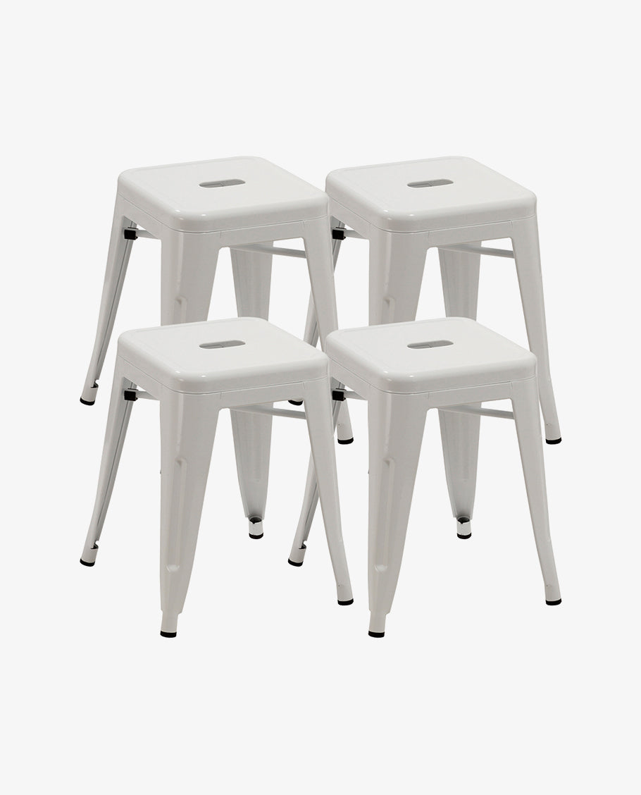 Duhome Eisen / Metall Hocker Höhe 46 cm Arbeitshocker Stapelbar und Robust Industry Design Farbauswahl 665A