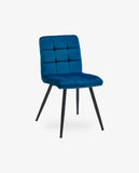 Load image into Gallery viewer, 2er Set Esszimmerstuhl aus Stoff Samt Farbauswahl Stuhl Retro Design Polsterstuhl mit Rückenlehne Metallbeine Duhome 8043B