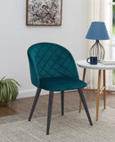 Load image into Gallery viewer, 2er Set Esszimmerstuhl aus Stoff Samt Stuhl Retro Design Polsterstuhl mit Rückenlehne Metallbeine Farbauswahl Duhome 8052B