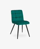 Load image into Gallery viewer, 2er Set Esszimmerstuhl aus Stoff Samt Farbauswahl Stuhl Retro Design Polsterstuhl mit Rückenlehne Metallbeine Duhome 8043B