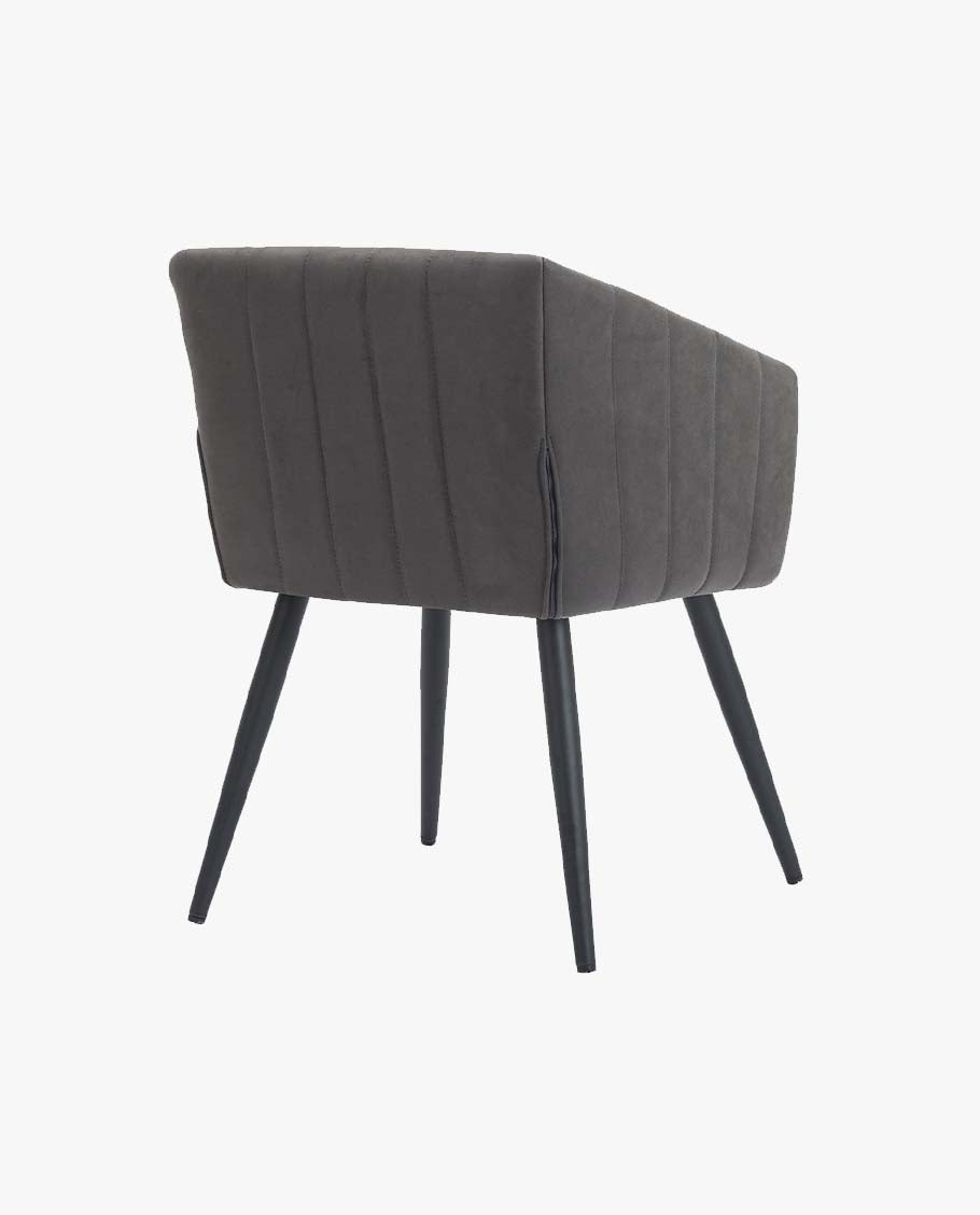 Esszimmerstuhl aus Stoff (Samt) Farbauswahl Retro Design Stuhl mit Rückenlehne Sessel Metallbeine Duhome 8065