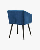 Load image into Gallery viewer, Esszimmerstuhl aus Stoff (Samt) Farbauswahl Retro Design Stuhl mit Rückenlehne Sessel Metallbeine Duhome 8065