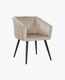 Load image into Gallery viewer, Esszimmerstuhl aus Stoff (Samt) Farbauswahl Retro Design Stuhl mit Rückenlehne Sessel Metallbeine Duhome 8065