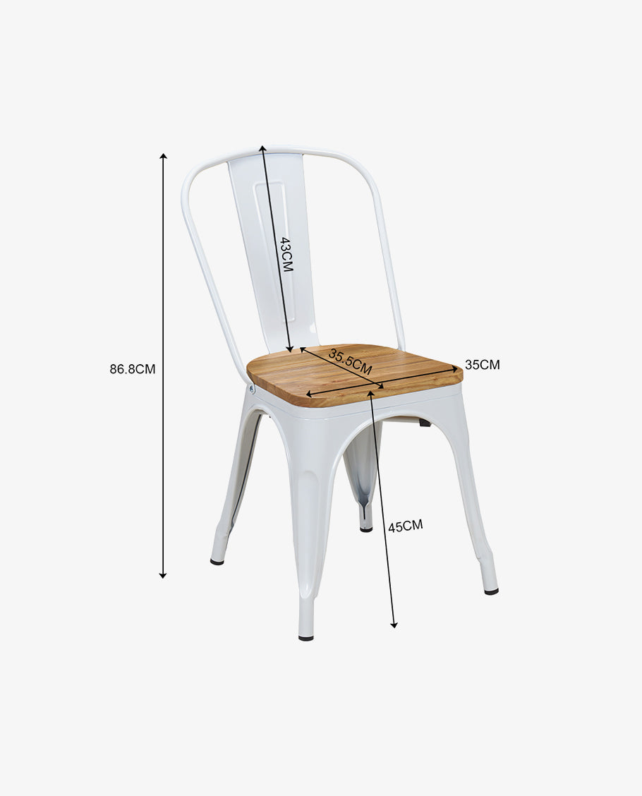 1x Esszimmerstuhl / Stuhl aus Metall / Eisen Farbauswahl Küchenstuhl Stapelbar, Robust & Zeitlos Duhome 666