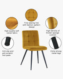 Load image into Gallery viewer, 2er Set Esszimmerstuhl aus Stoff Samt Farbauswahl Stuhl Retro Design Polsterstuhl mit Rückenlehne Metallbeine Duhome 8043B