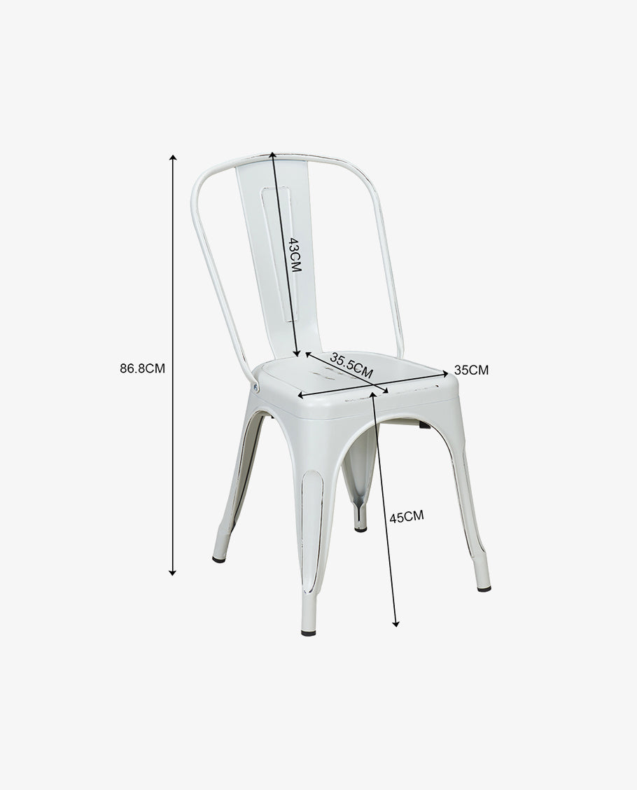 1x Esszimmerstuhl / Stuhl aus Metall / Eisen Farbauswahl Küchenstuhl Stapelbar, Robust & Zeitlos Duhome 666