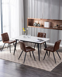 Load image into Gallery viewer, 2er Set Esszimmerstuhl aus Stoff Samt Farbauswahl Stuhl Retro Design Polsterstuhl mit Rückenlehne Metallbeine Duhome 8043B