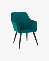 Esszimmerstuhl aus Stoff (Samt) Farbauswahl Retro Design Armlehnstuhl Stuhl mit Rückenlehne Sessel Metallbeine Duhome 8058