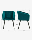 Load image into Gallery viewer, Esszimmerstuhl aus Stoff (Samt) Farbauswahl Retro Design Stuhl mit Rückenlehne Sessel Metallbeine Duhome 8065