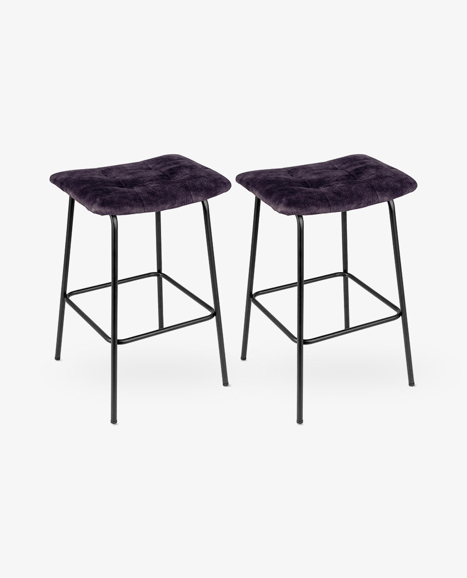 Duhome 2x Barhocker Barstuhl Gestell aus Metall Tresenhocker gepolstert Sitzhöhe 71 cm 5298D1