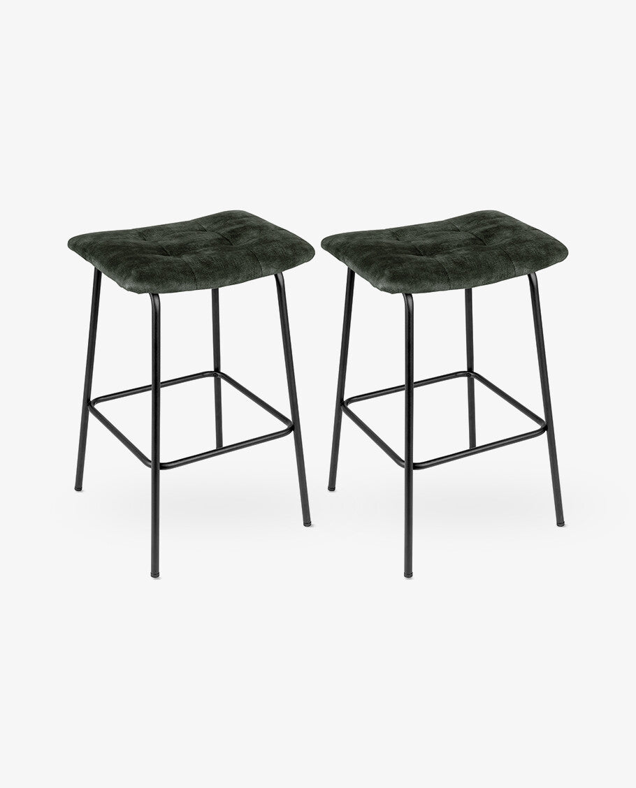 Duhome 2x Barhocker Barstuhl Gestell aus Metall Tresenhocker gepolstert Sitzhöhe 71 cm 5298D1