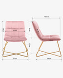 Load image into Gallery viewer, Duhome Sessel Stuhl Gestell Golden gesteppt Lounge Sessel Polsterstuhl Lehnstuhl 8098