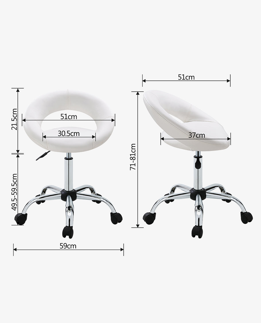 Rollhocker / STUHL in 3 Farben, mit Lehne ,Praxishocker Drehhocker TYP 171XF Hocker