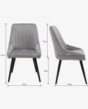 Load image into Gallery viewer, 2er Set Esszimmerstuhl aus Stoff Samt Stuhl Retro Design Polsterstuhl mit Rückenlehne Metallbeine Farbauswahl Duhome 8066