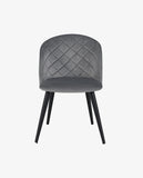 Load image into Gallery viewer, 2er Set Esszimmerstuhl aus Stoff Samt Stuhl Retro Design Polsterstuhl mit Rückenlehne Metallbeine Farbauswahl Duhome 8052B