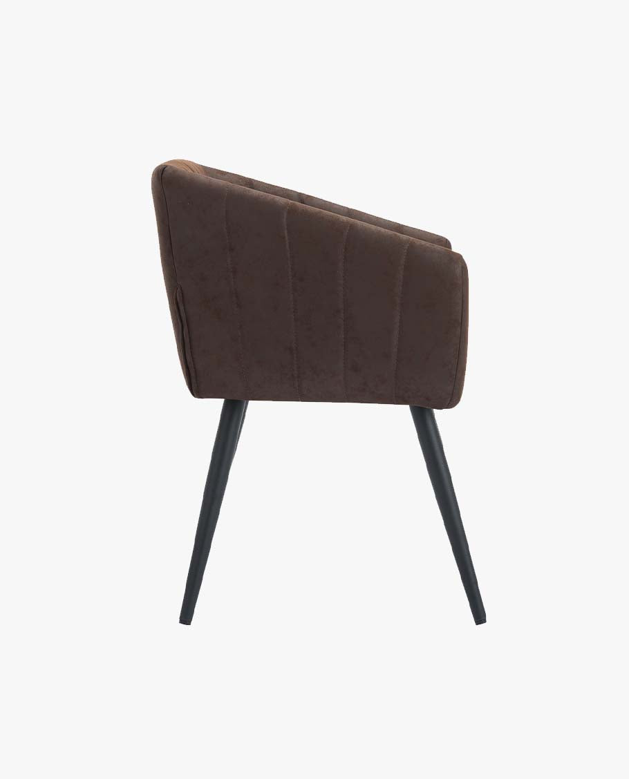 Esszimmerstuhl aus Stoff (Samt) Farbauswahl Retro Design Stuhl mit Rückenlehne Sessel Metallbeine Duhome 8065