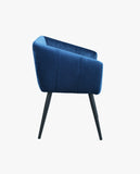 Load image into Gallery viewer, Esszimmerstuhl aus Stoff (Samt) Farbauswahl Retro Design Stuhl mit Rückenlehne Sessel Metallbeine Duhome 8065