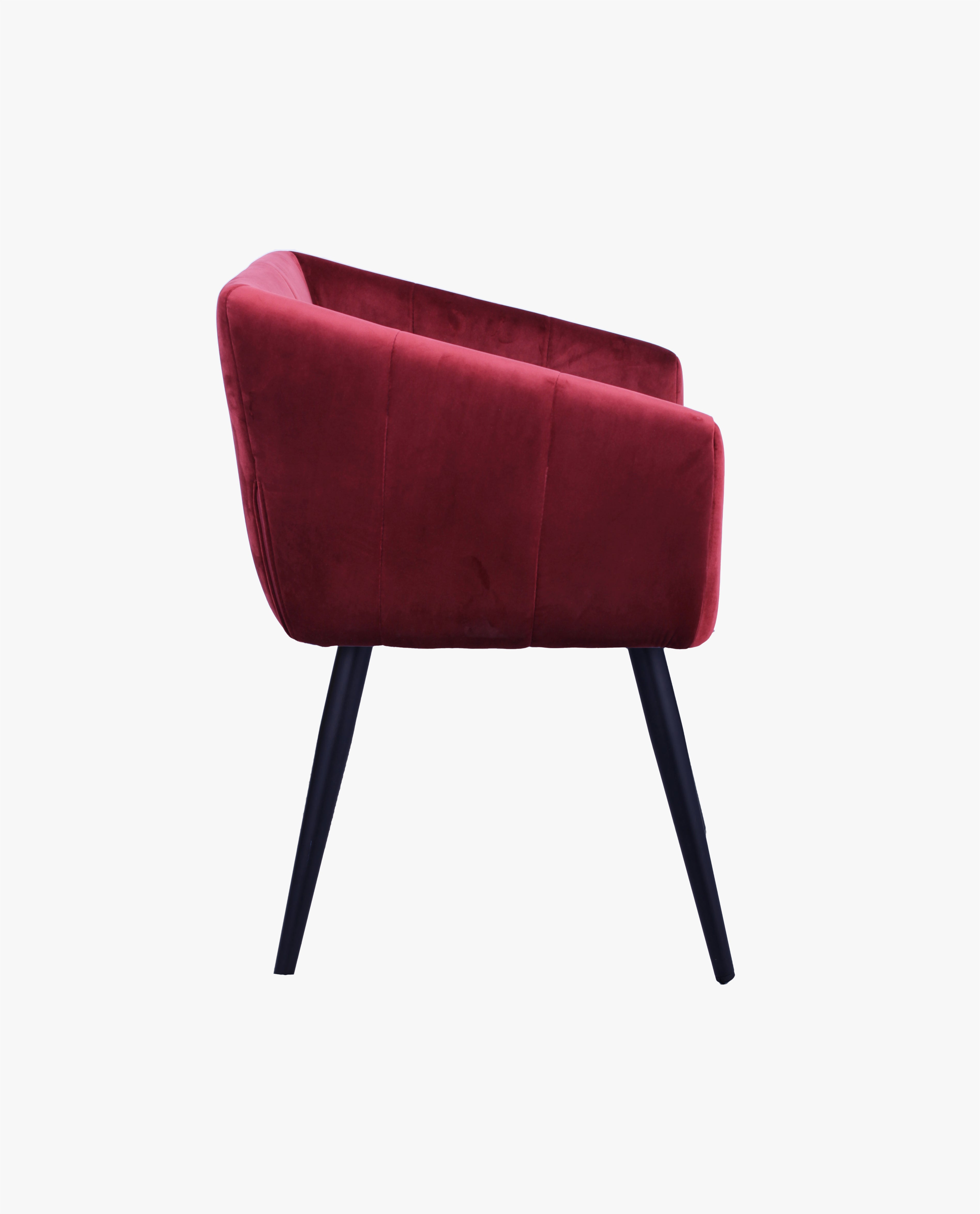 Esszimmerstuhl aus Stoff (Samt) Farbauswahl Retro Design Stuhl mit Rückenlehne Sessel Metallbeine Duhome 8065