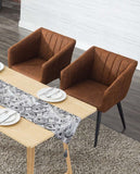 Load image into Gallery viewer, Esszimmerstuhl aus Stoff (Samt) Farbauswahl Retro Design Stuhl mit Rückenlehne Sessel Metallbeine Duhome 8065