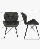 Load image into Gallery viewer, Duhome 2er Set Esszimmerstuhl Küchenstuhl Metallbeine Konferenzstuhl Besucherstuhl Retro 622J Vintage