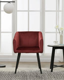 Load image into Gallery viewer, Esszimmerstuhl aus Stoff (Samt) Farbauswahl Retro Design Stuhl mit Rückenlehne Sessel Metallbeine Duhome 8065