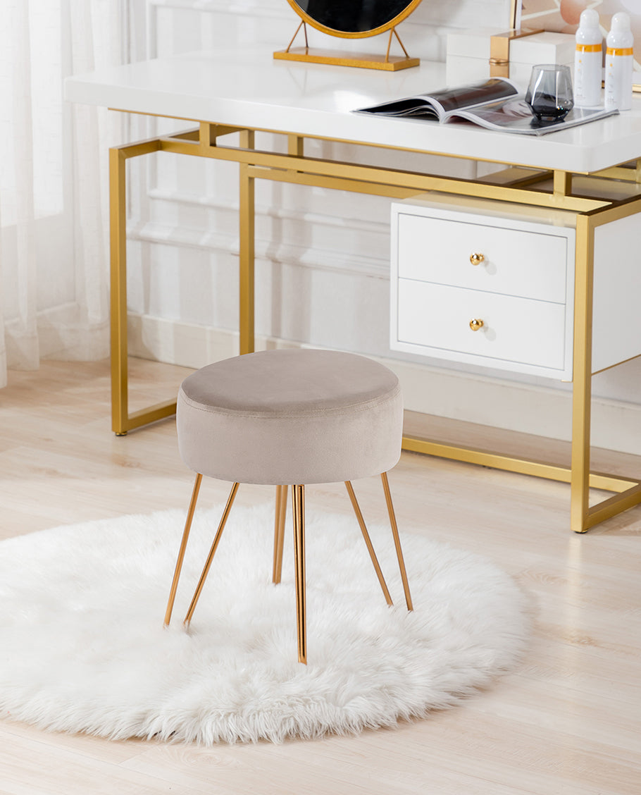 Sitzhocker Hocker Rund Farbauswahl Schemel elegantes Design Metallbeine Duhome 9111