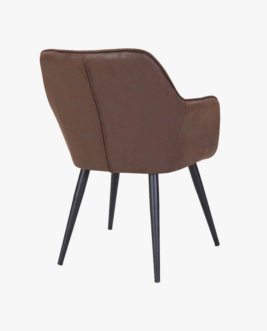 Esszimmerstuhl aus Stoff (Samt) Farbauswahl Retro Design Armlehnstuhl Stuhl mit Rückenlehne Sessel Metallbeine Duhome 8058