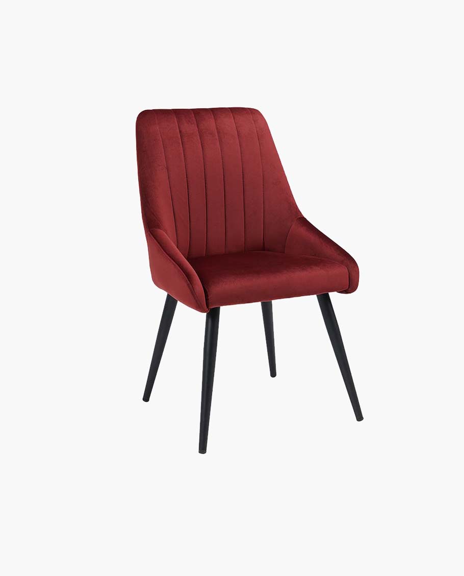 2er Set Esszimmerstuhl aus Stoff Samt Stuhl Retro Design Polsterstuhl mit Rückenlehne Metallbeine Farbauswahl Duhome 8066