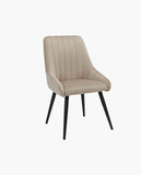 Load image into Gallery viewer, 2er Set Esszimmerstuhl aus Stoff Samt Stuhl Retro Design Polsterstuhl mit Rückenlehne Metallbeine Farbauswahl Duhome 8066