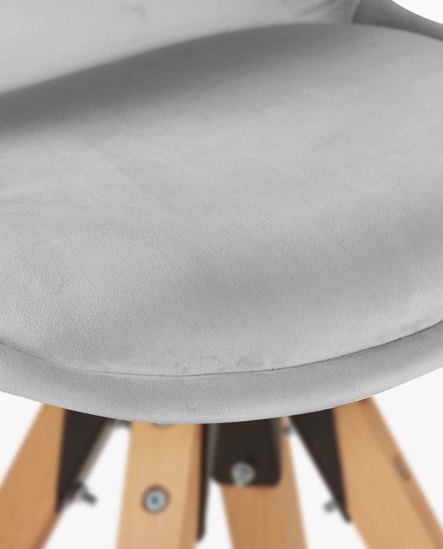 Duhome 2er Set Stuhl Esszimmerstühle Küchenstühle Farbauswahl mit Holzbeinen Sitzkissen Esszimmerstuhl Retro 518M