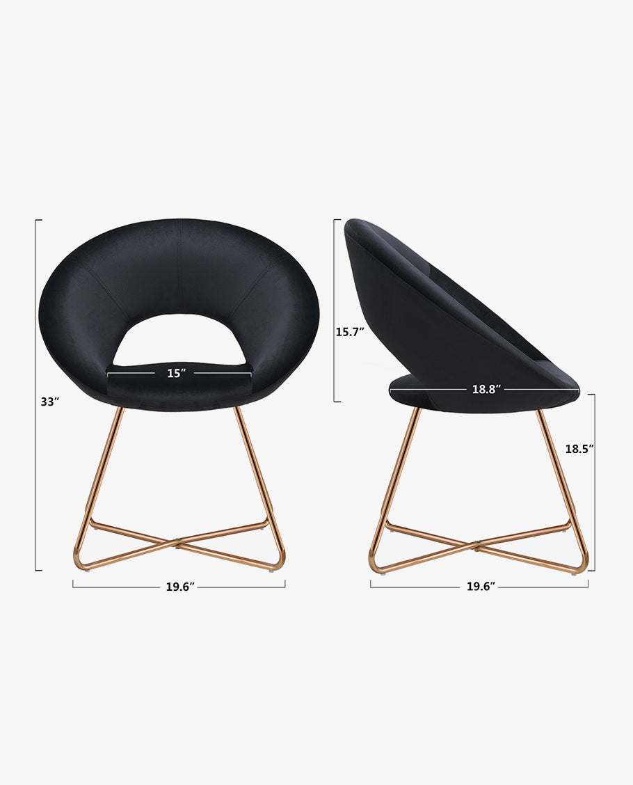 Esszimmerstuhl Stoffbezug (Samt) Konferenzstuhl Besucherstuhl herausragendes Design Farbauswahl Duhome 439D