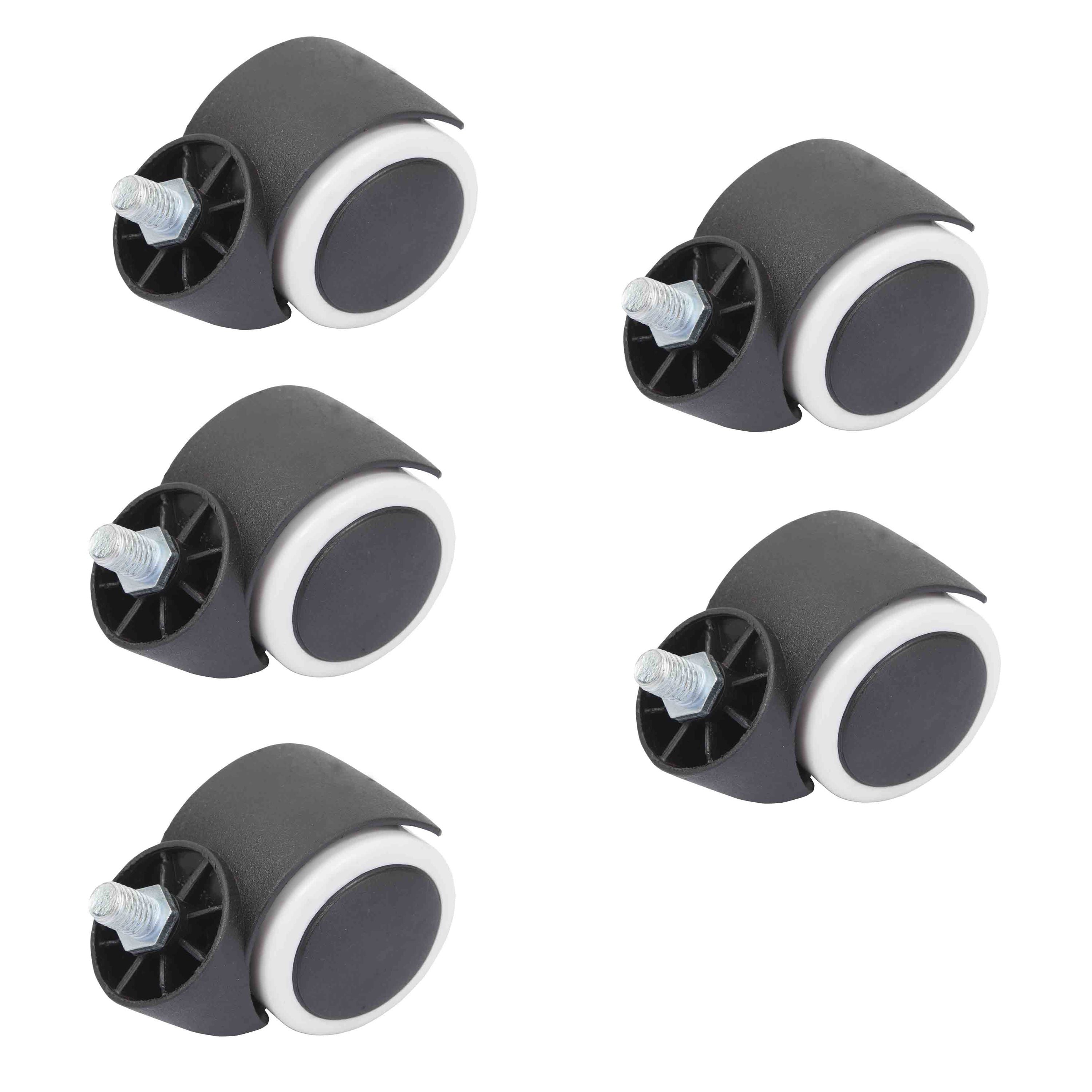 Duhome Stuhlrollen Hartboden Rollen Bürostuhlrollen Stift 11 mm, 5er Set Rollen