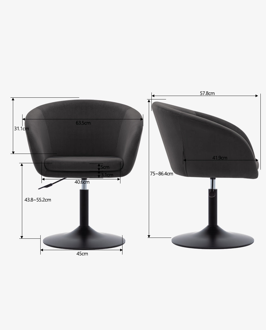 Sessel höhenverstellbar Esszimmerstuhl Kunstleder Clubsessel Coctailsessel Lounge Sessel Farbauswahl - TYP 440