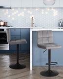 Load image into Gallery viewer, Duhome Barhocker 2x Barstuhl Kunstleder oder Stoff Tresenhocker Bar Sessel gut gepolstert höhenverstellbar mit Lehne eckig 451Y