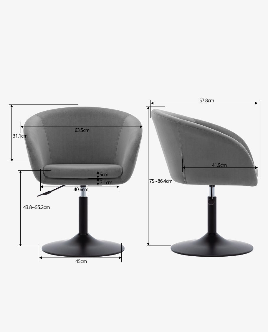 Sessel höhenverstellbar Esszimmerstuhl Kunstleder Clubsessel Coctailsessel Lounge Sessel Farbauswahl - TYP 440