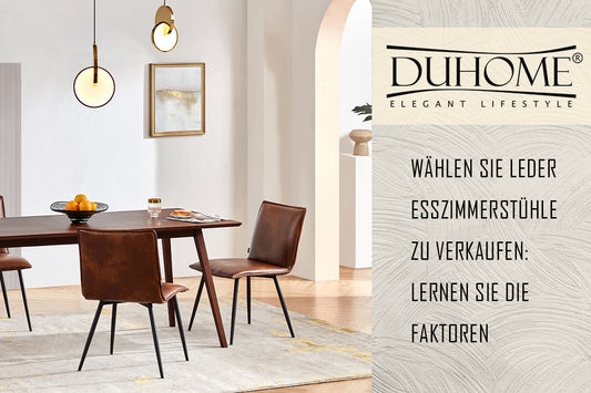 Wählen Sie Leder Esszimmerstühle zu verkaufen: Lernen Sie die Faktoren