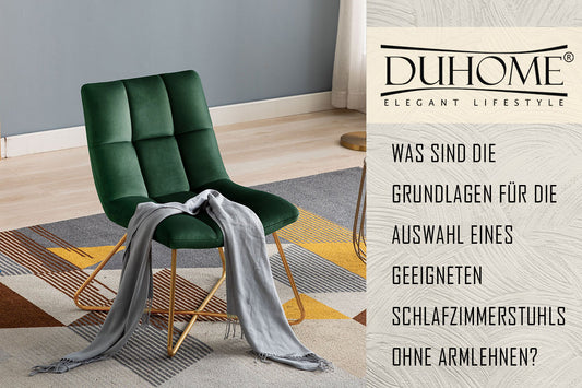Was sind die Grundlagen für die Auswahl eines geeigneten Schlafzimmerstuhls ohne Armlehnen?