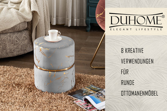 8 kreative Verwendungsmöglichkeiten für runde Ottomane